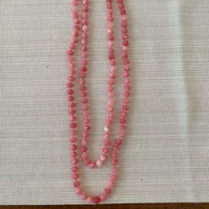 Pink Stone beaded 26” necklace
